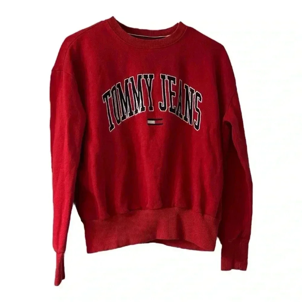 Tommy Jeans Red Sweatshirt  Vintage Y2K 90’s Women’s XXSP